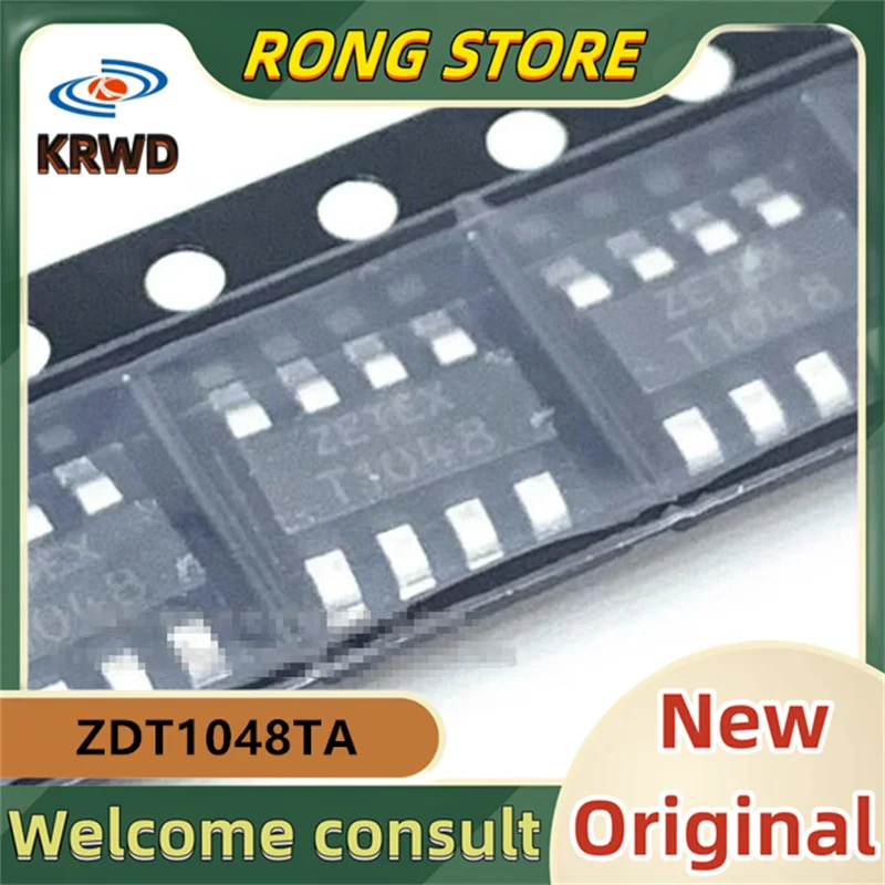 10PCS T1048 New and original  ZDT1048TA ZDT1048  SOT223-8 17.5V 5A