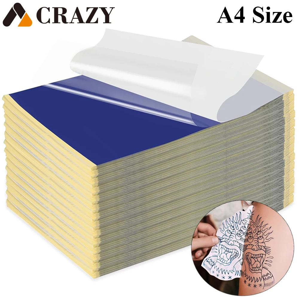 

5/10/30/100PCS Tattoo Transfer Paper A4 Size Thermal Stencil Paper Tracing Paper for Tattoo Transfer Printer Machine Accessories