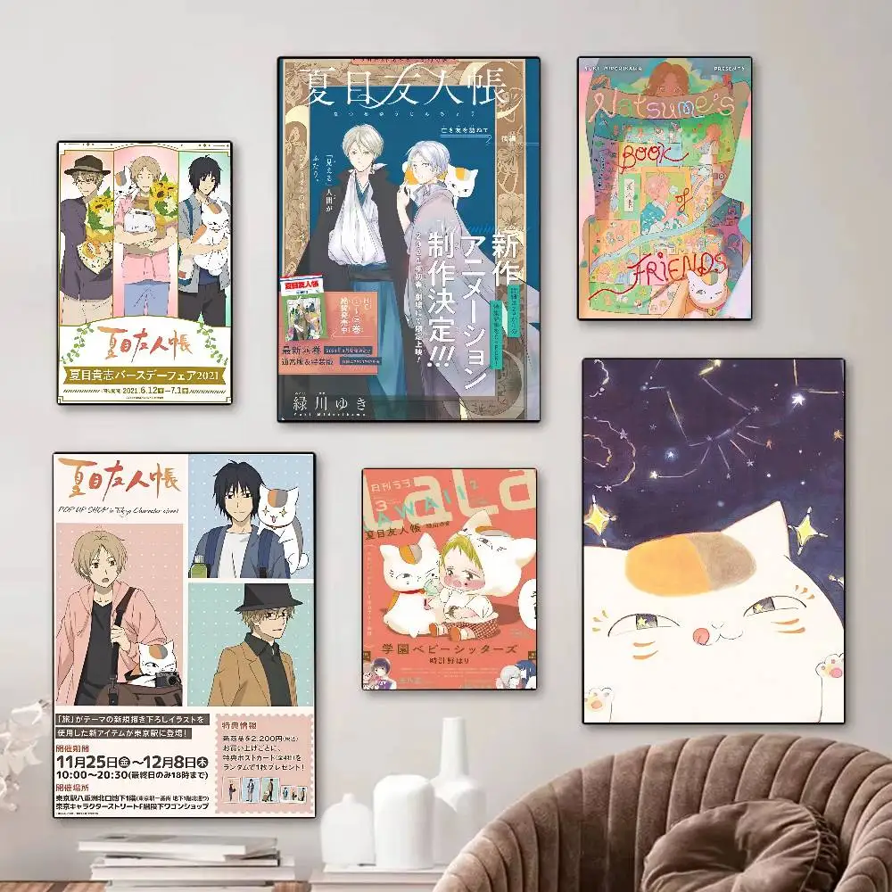 Anime Natsume's Book of Friends, klassische Vintage-Poster, HD-Qualität, Wandkunst, Retro-Poster für die Wanddekoration zu Hause