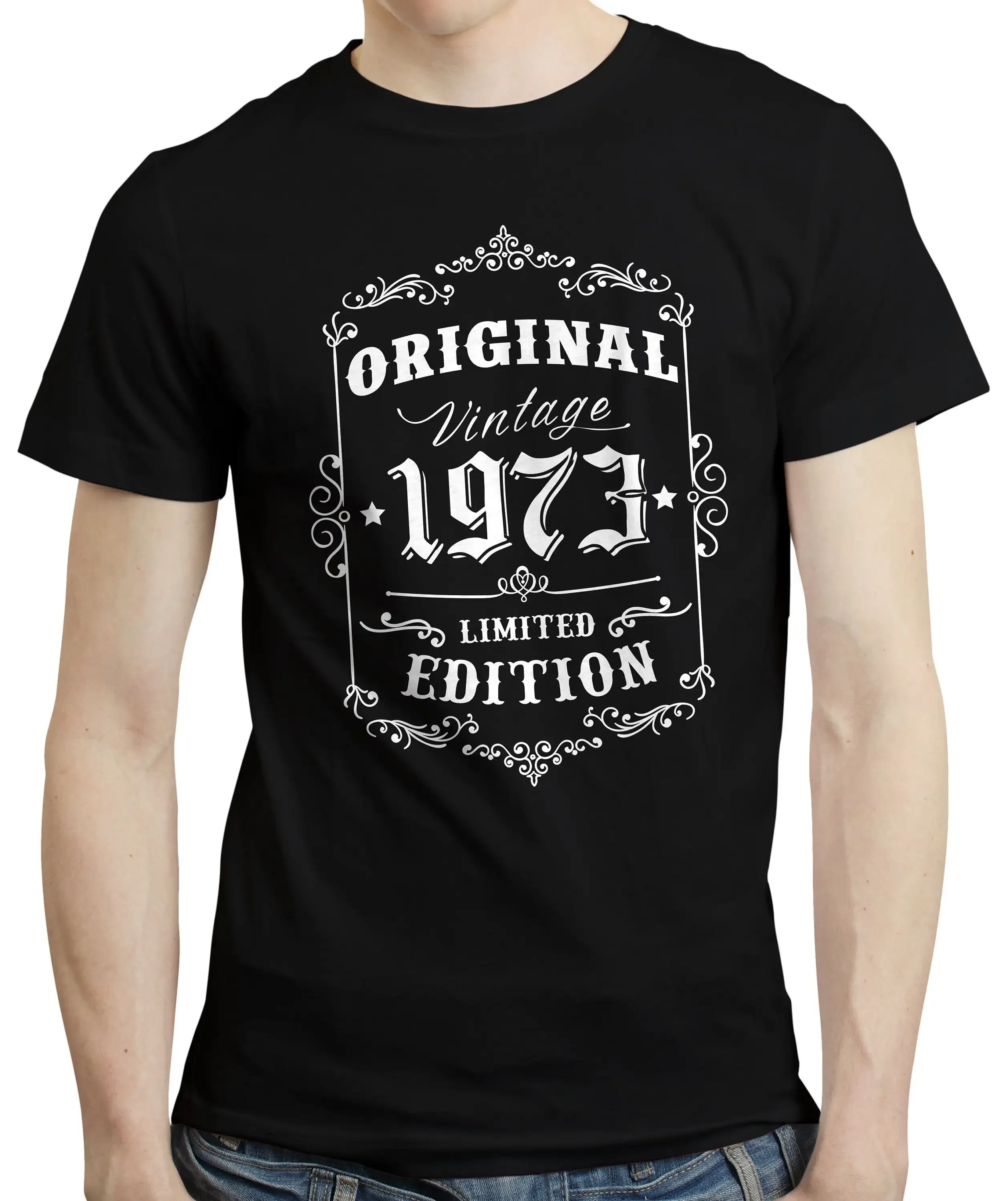 T-Shirt im Retro-Stil zum 51. Geburtstag, Idee: „Geboren im Jahr 1973“ für Männer im Alter von 51 Jahren