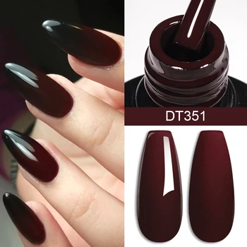 MEET ACROSS 7ml Donkerrood Gel Nagellak Nail Art Gel Bordeaux Tante Rood Winter Semi-Permanente Langdurige vernis Manicure