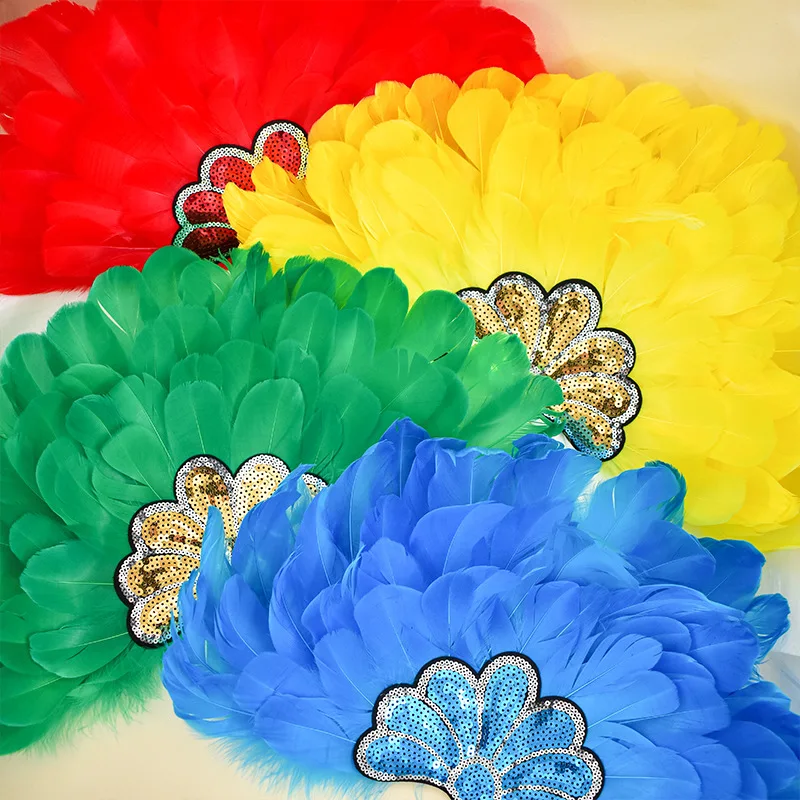 Carnival Feather Headpiece Crown Hawaii Christmas Hair Band Colorful Feathers Headdress Party Dance Performance Hair Accessories