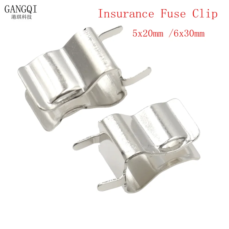 20PCS 5X20MM Fuseholders 5X20 6x30mm Fuse Tube Support Fuse Holder For 5*20 6*30  insurance Fuse Clip
