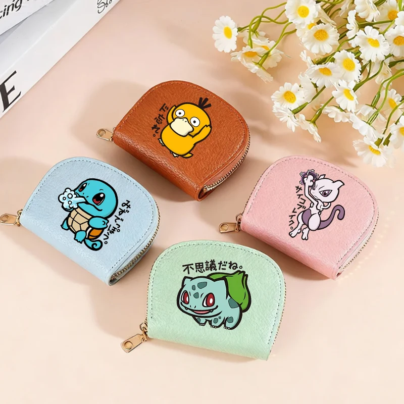 

Pokemons PU Wallets Cartoon Anime Figure Purse Large Capacity Fashion Multifunctional Card Bags Coin Tissue Storage Pouch Gifts