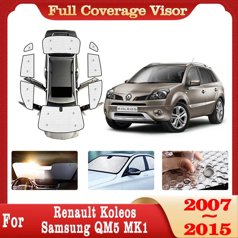 

Car Full Coverage Sunshade For Renault Koleos HY Samsung QM5 MK1 2007~2015 Sun Windows Visor Sunshade Sticker Covers Accessories