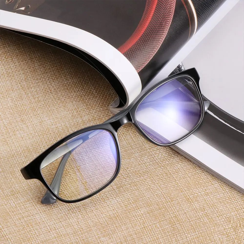 1PC Unisex Clear Lens Reading Glasses Blue Light Blocking Eyewear Square Computer Eyeglasses Frames UV400 Flat Mirror