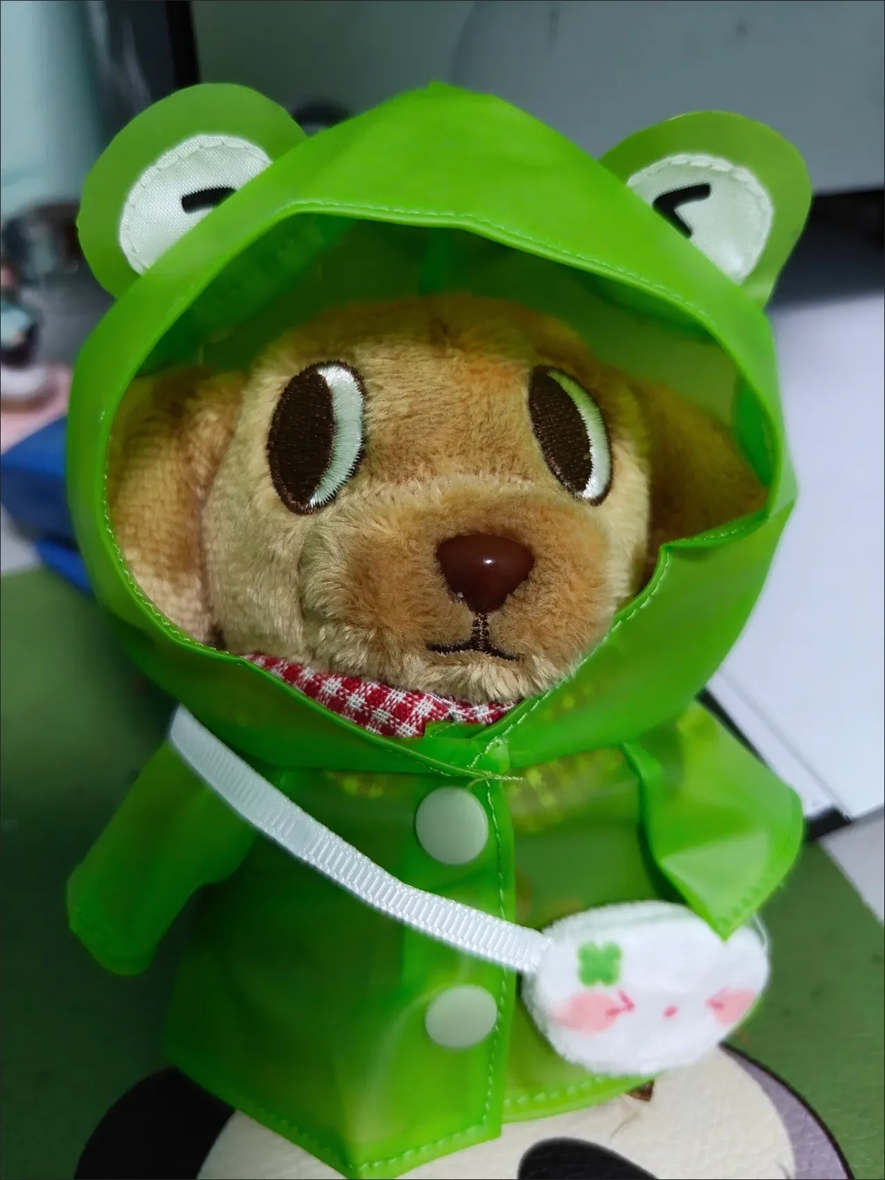 Nur Kleidung für 10 cm große Baumwollpuppen, niedliche Regenmantel-Serie, Tierfans, Puppengeschenk, Poncho, Puppenkleidung, Outfit, Ersatzkostüm – Detail 1