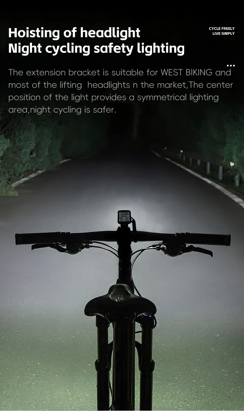 WEST BIKING Fahrradcomputerhalterung für Garmin/Bryton/Wahoo Tachometer, Fahrradbeleuchtung und Kamerahalterung, MTB-Rennradzubehör – Detail 8
