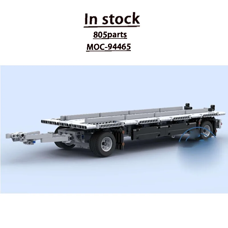 MOC-94465 New Classic Multifunctional Three-Axle Trailer Building Block Model, 805 Parts, Boys' and Children's Birthday Toy Gift
