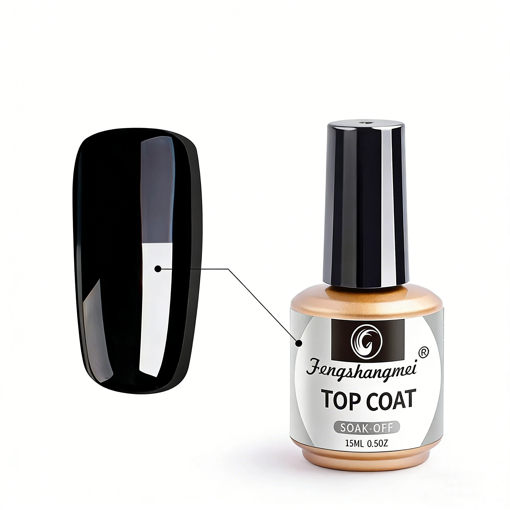 طلاء أظافر جل شفاف غير فلورسنت بدون مسح، لمسة نهائية لامعة للغاية وتدوم طويلاً، أظافر معالجة بالأشعة فوق البنفسجية LED #4