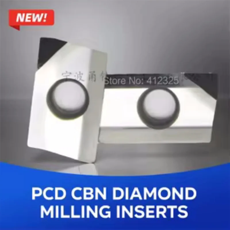 

APKT1604 APMT1135 PCD CBN Diamond Milling Inserts Carbide CNC End Mill for Aluminum Alloy Turning