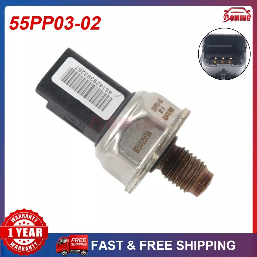 New Car Fuel Rail Pressure Sensor 55PP03-02 Fits For SsangYong Kyron Jaguar X-TYPE Renault Clio Megane 9307Z511A 55PP0302