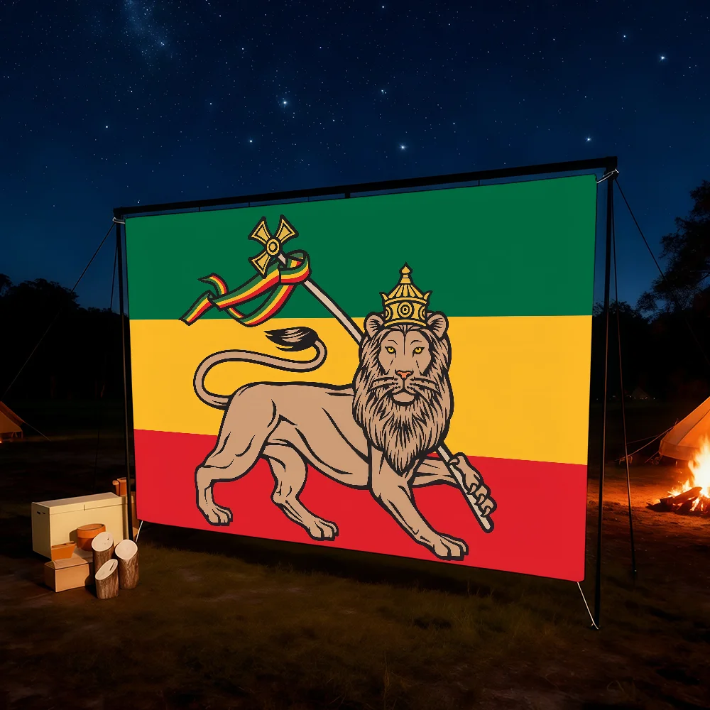 Lion of Judah Rasta Lion Flag For Room Dorm Camping Picnic Art Style Garage Bar Wall Decoration Banner