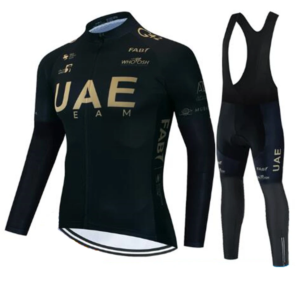 Uae Team Herbst Radfahren Jersey Set Fahrrad Sportwear MTB Maillot Ropa Ciclismo Rennrad Uniform Langarm Bicicleta Kleidung – Detail 5