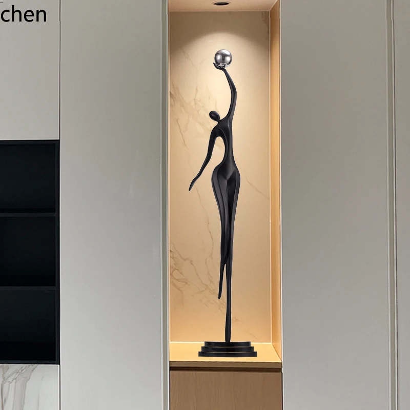 

ZML Abstract Human Sculpture Ornament High-End Entryway Wall Niche Floor Decoration