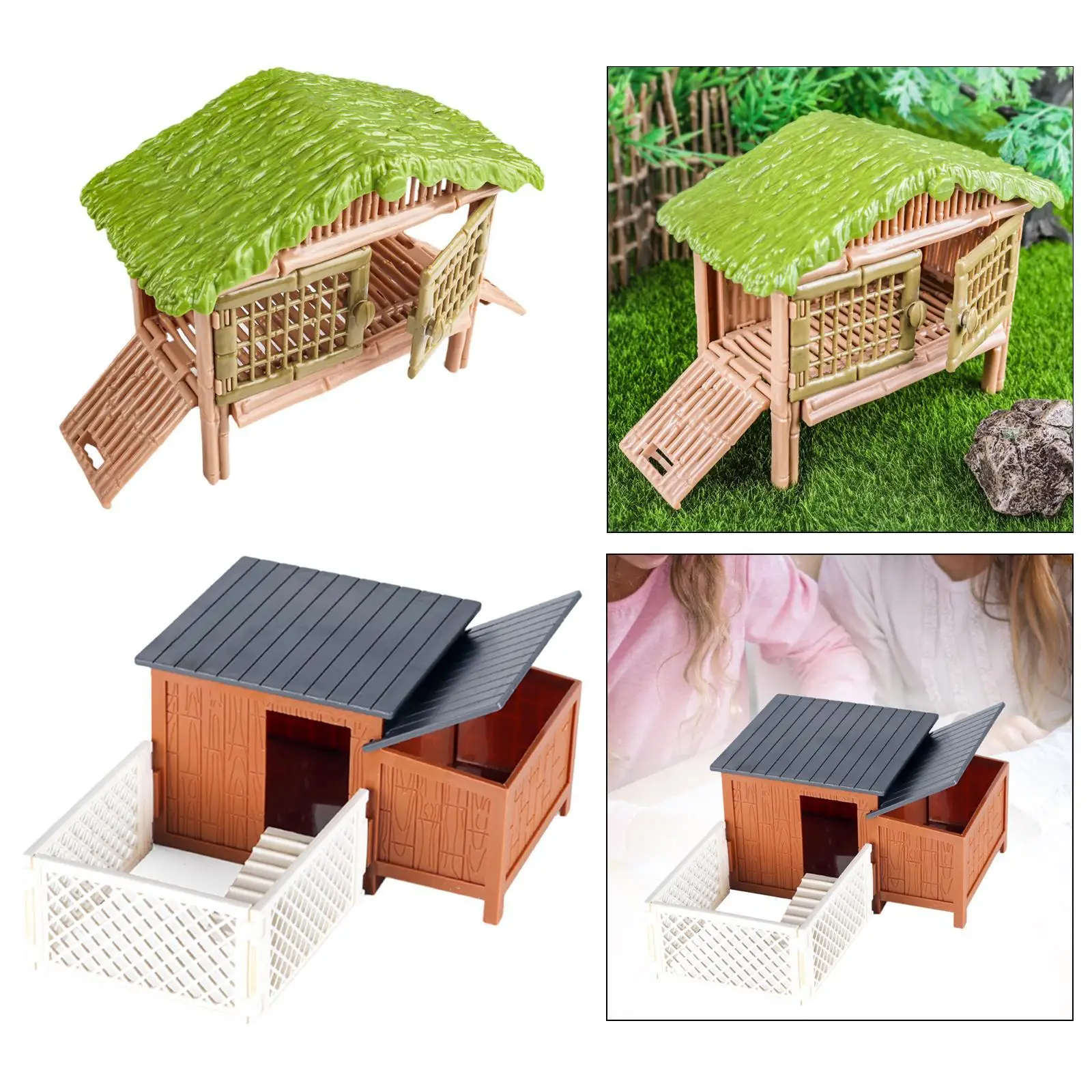 Chicken Cage Toy,Farm Landscape Model Ornaments,Micro Landscape Farmhouse Toy,Miniatures Chicken House for Kids Chicken Cage Toy,Farm Landscape Model Ornaments,Micro Landscape Farmhouse Toy,Miniatures Chicken House for Kids