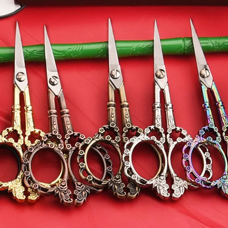 Retro klassische Schneiderschere Handwerk Haushalt Schneiderschere Stoff Nähen Stoff Faden langlebige Edelstahlschere – Detail 4