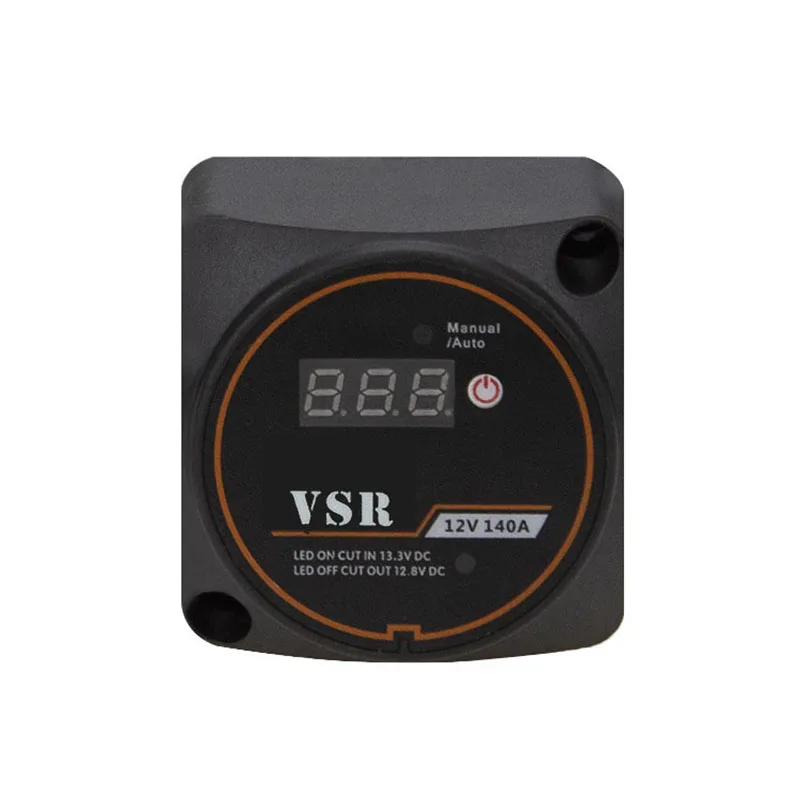 12V Car RV Yacht Black Digital Display Smart Dual Battery Isolator Controller Dual Battery Switch Sense Voltage Sensitive Relay