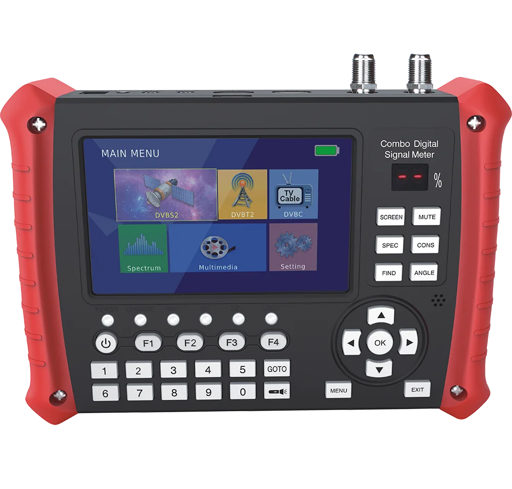 Softel dvb c s s2 t2 satellite finder combination signal meter with cable coaxial  Connector