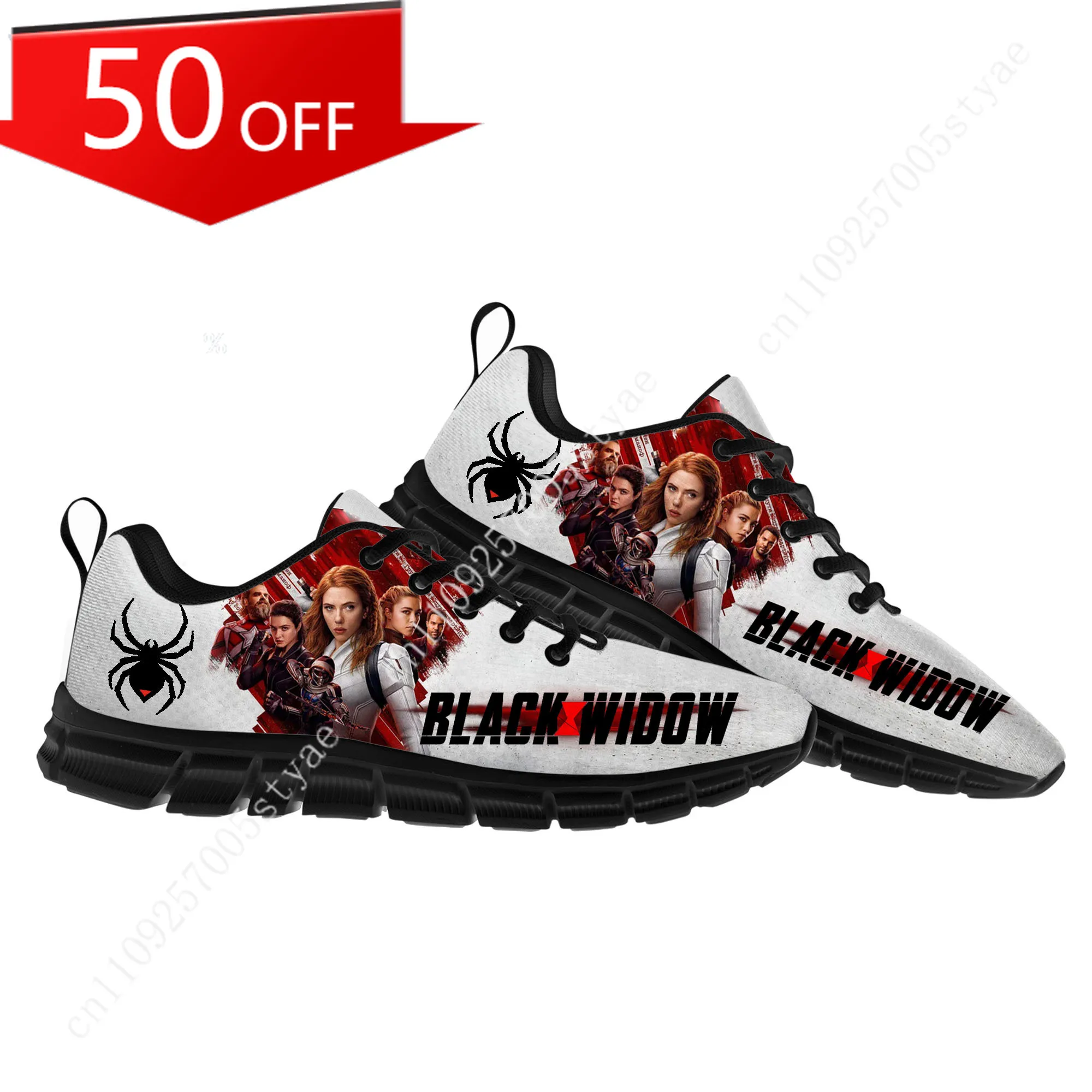Marvel Black Widow Avengers Hot Sports Shoes Mens Womens Casual Running Lightweight Shoes