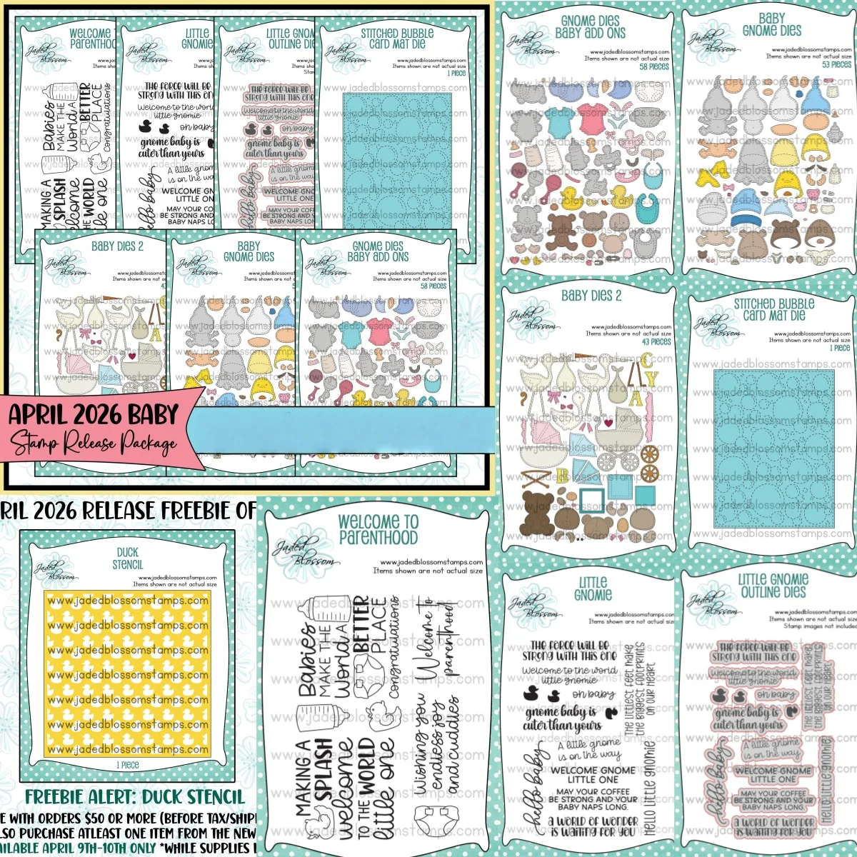 

April 2026 New Gnome Baby Metal Cutting Dies Clear Stamps Stencil for DIY Scrapbook Diary Making Card Template Decoration