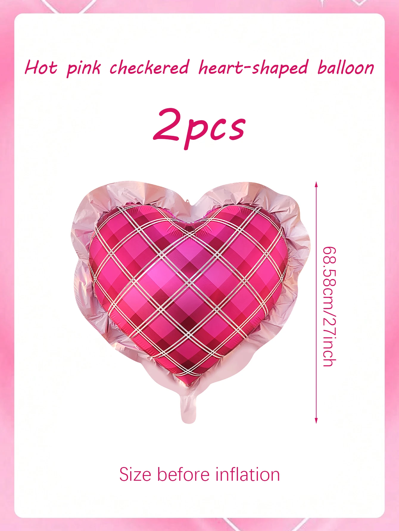 2/4pcs Hot pink heart-shaped balloons,perfect for birthday decorations,engagements,parties,anniversaries,and bridal showers. view 6