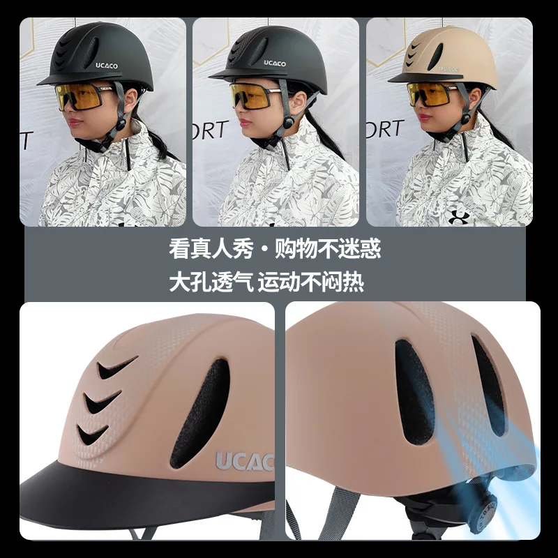 UCACORiding Sports Breathable Horse Hat Adult and Children Equestrian Protection Helmet Horseriding Supplies Cross-Border in Sto