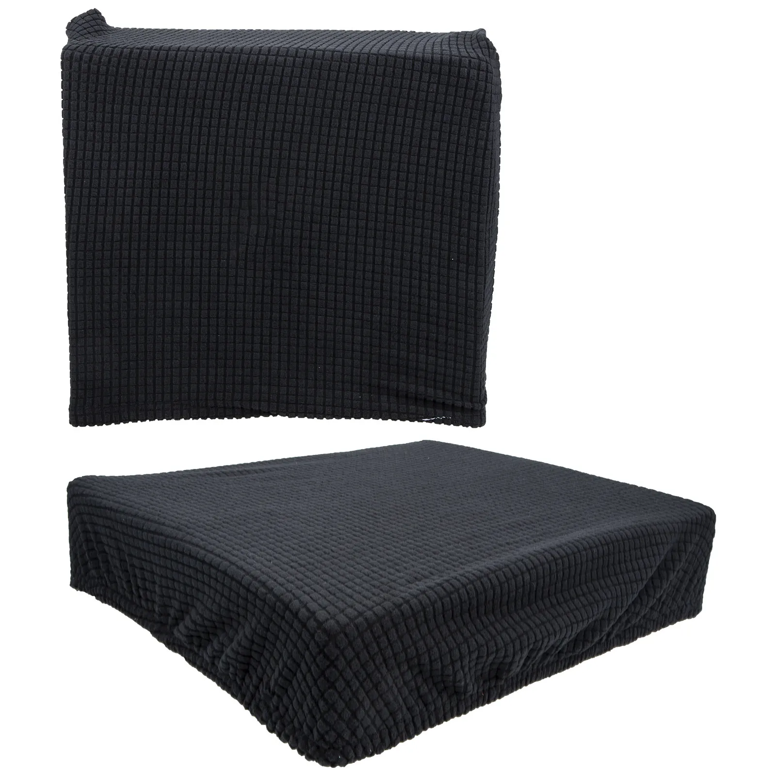 1Set Premium Stretchy Chair Cover Set for Office Computer Chairs Split Seat Backrest Slipcover Stain Resistant Quick Recovery