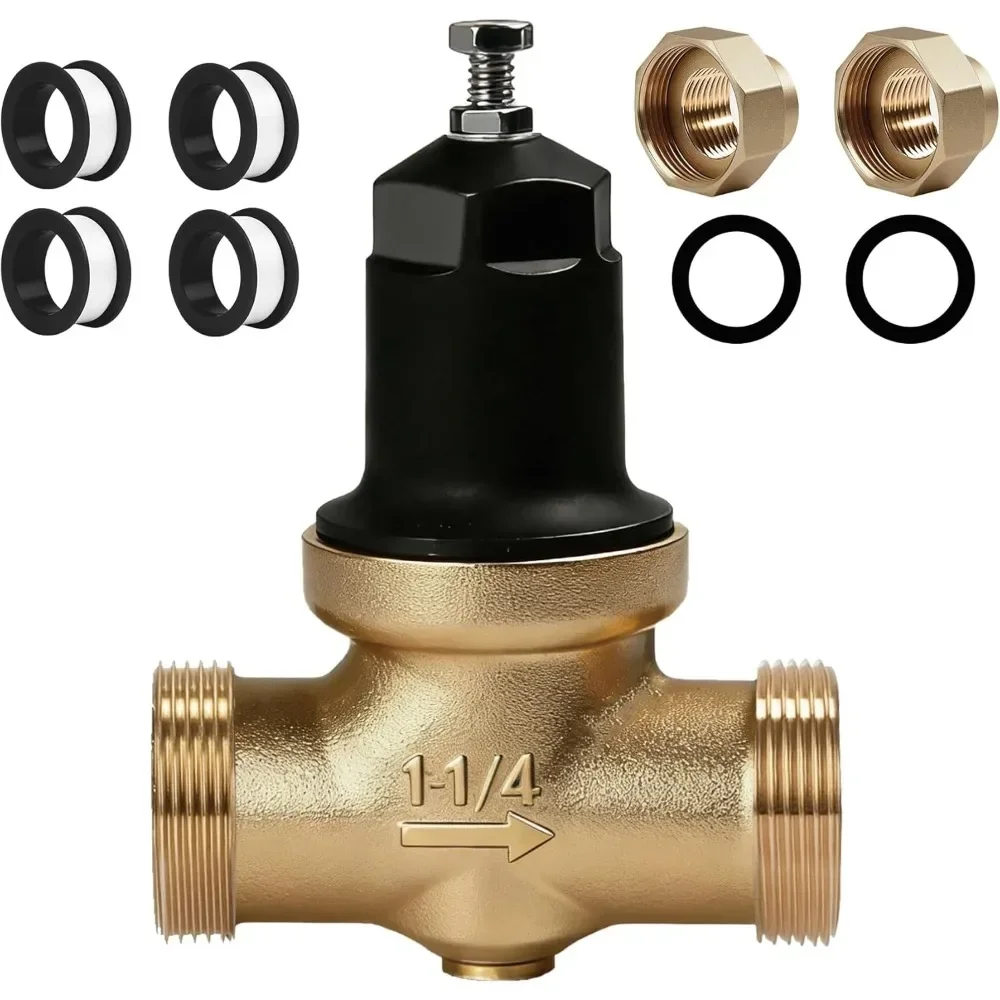 

Редукционный клапан 1-1/4 дюйма с двойной резьбой NPT, сеткой из нержавеющей стали и 2 прокладками