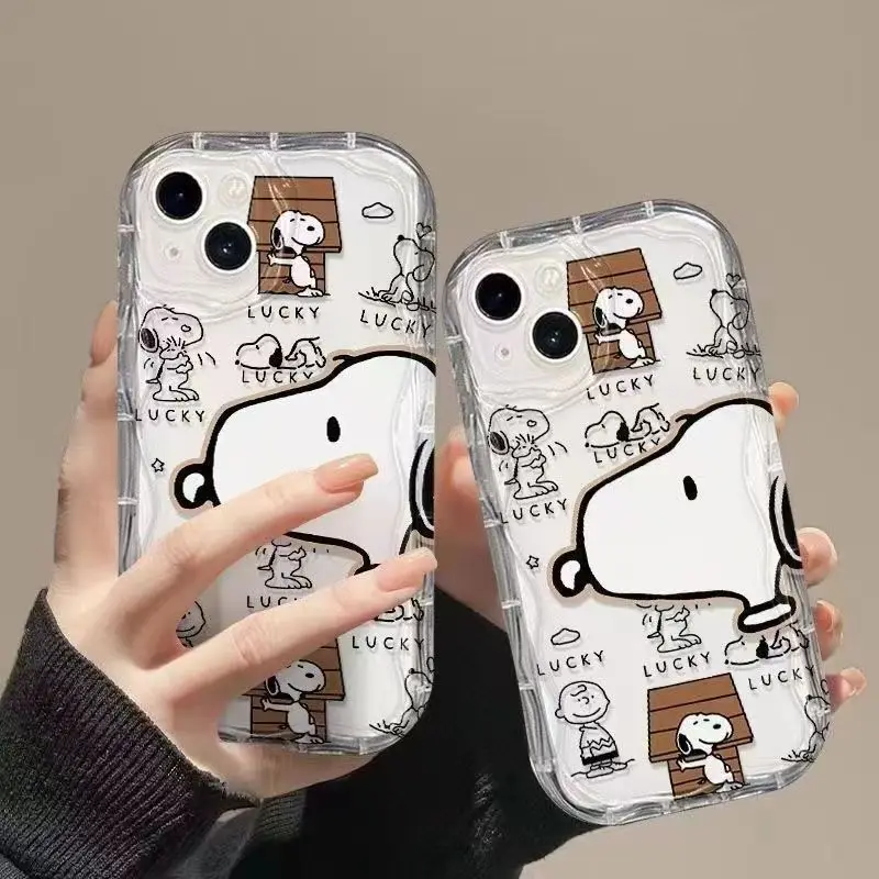 For Huawei Honor X8B X8A X7A X6A X8 X7 X6 90 Lite 70 50 Nova 11 10 9 SE 5T Y9S Y7A  Lucky Snoopy Phone Case Transparent Cover