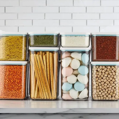 Food Storage Container Dry Food Storage Container Square Storage box 3x700 ml