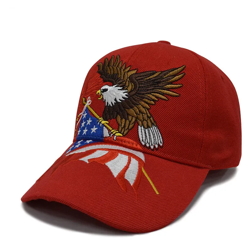 2020 patriotyczna amerykański orzeł i flaga ameryki czapka z daszkiem USA bielik haftowane kapelusze typu Snapback 3D czapka męska szybką logistykę