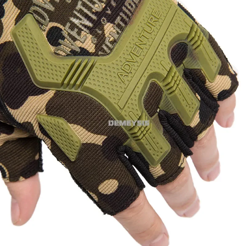 Guantes tácticos sin dedos – Antideslizantes para senderismo y escalada - imagen 4