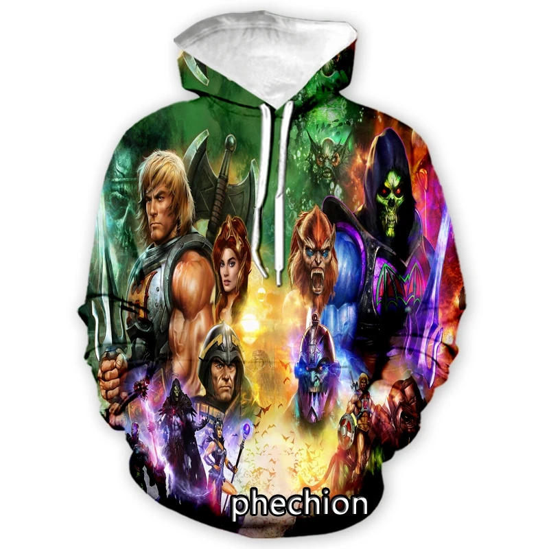 

phechion New Men/Women He man and The Masters of The Universe 3D Print Long Sleeve Hoodies Casual Loose Sporting Pullover A108