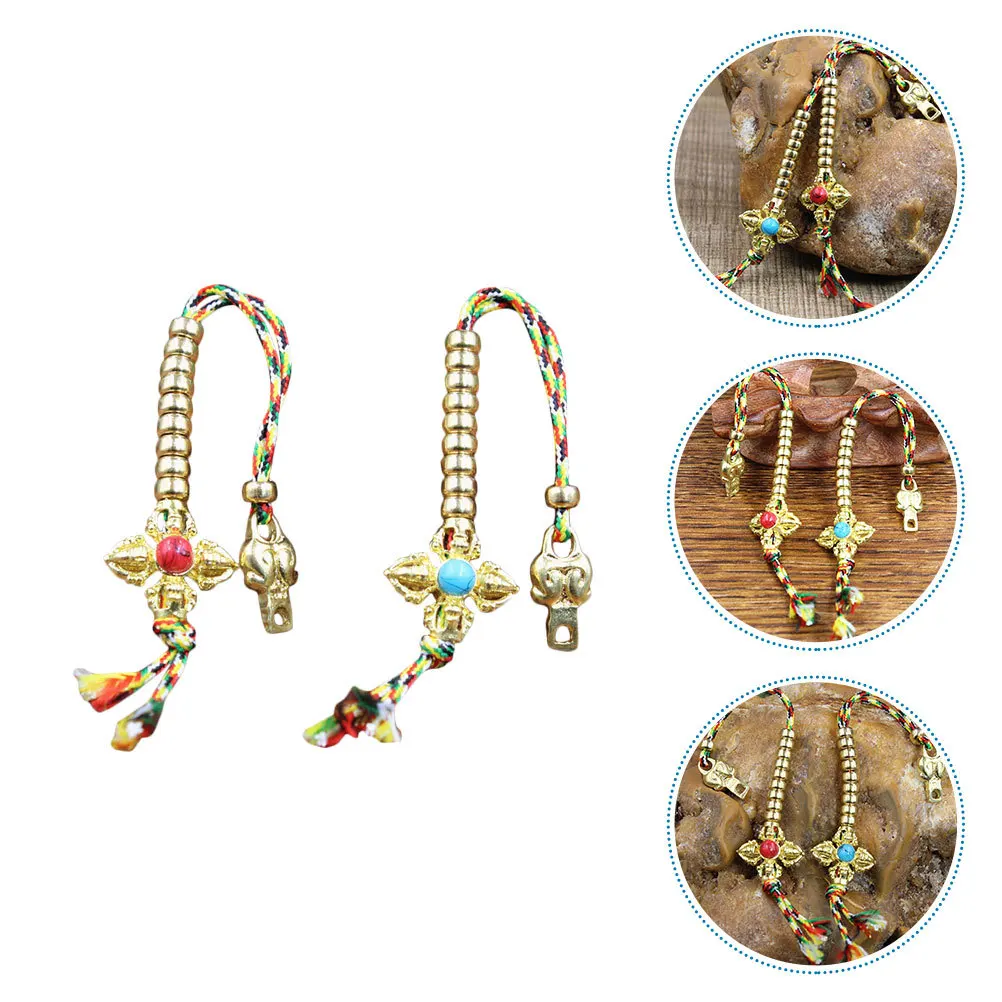 2Pcs Fine Workmanship Buddha Beads Counter Comfortable Touch Meditation Accessory Buddha Beads Counter DIY Supply