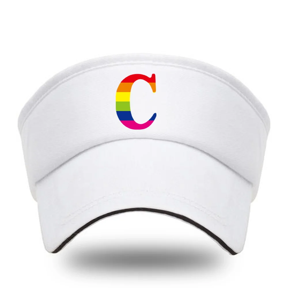 For Women's Summer Sunscreen Air Sun Caps Men Sports Running Baseball Cap Rainbow Print Casual Adjustable Breathable Street Hats