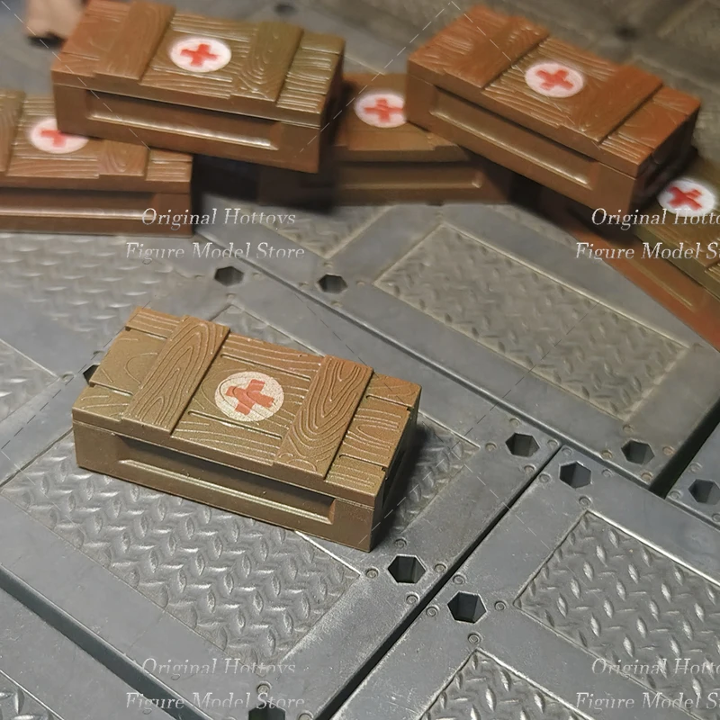 Accessoire de scène de soldat à l'échelle 1/18, Kit de premiers secours militaire, caisse en bois pour figurine d'action de 3.75 pouces, modèle de poupée, jouets, en Stock