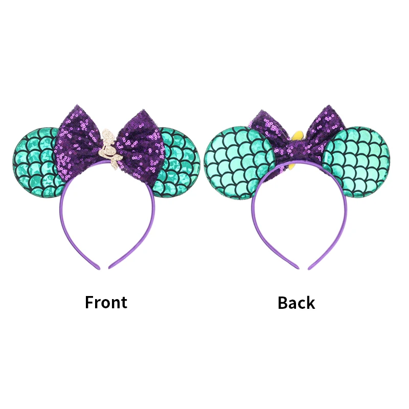 Mermaid Mickey Mouse Ears Headband Minnie Hair Bows Charactor For Women Festival Hairband Girls Hair Accessories Various Styles - view 2