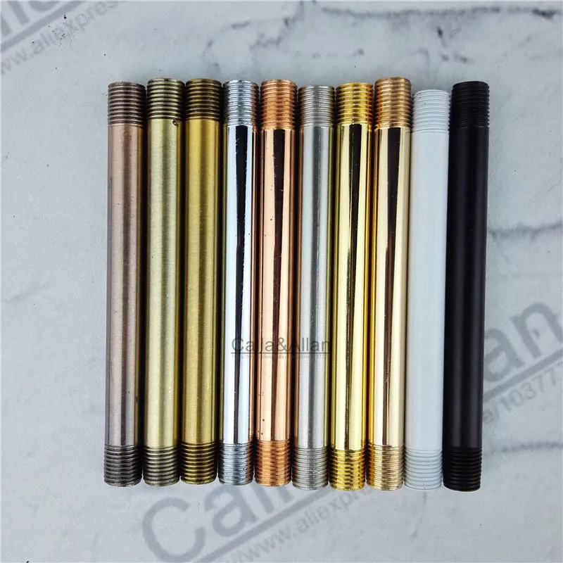 

5 шт., металлические 10 см, прямые с обеих сторон, винтовая трубка M10 для освещения «сделай сам», удлиненный рычаг, аксессуары для ламп, резьбовая прямая зубчатая трубка