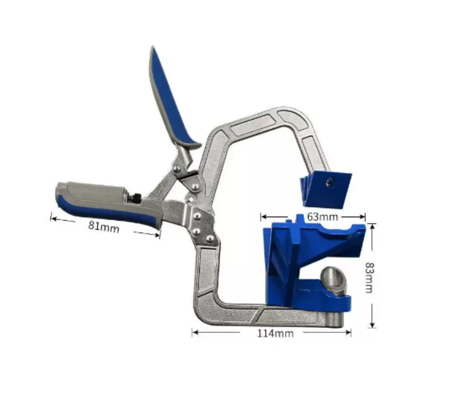 90° Corner Clamp for Woodworking, Right Angle Fixing Clip for Pocket Hole Joinery, Cabinet & Photo Framing