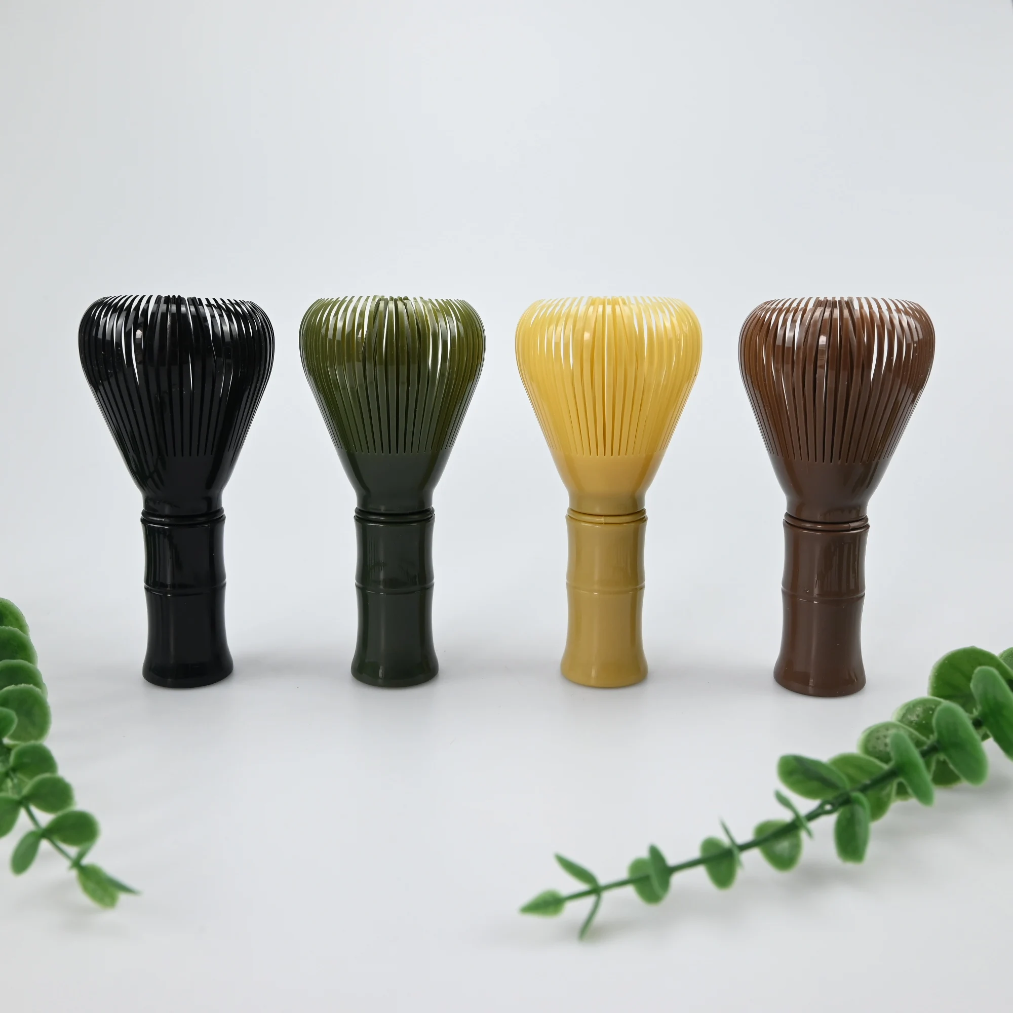 1 Uds. Batidor de té de plástico Matcha, batidor Matcha con soporte para batidor Matcha, batidor Matcha de calidad alimentaria, batidor Matcha de resina Chasen