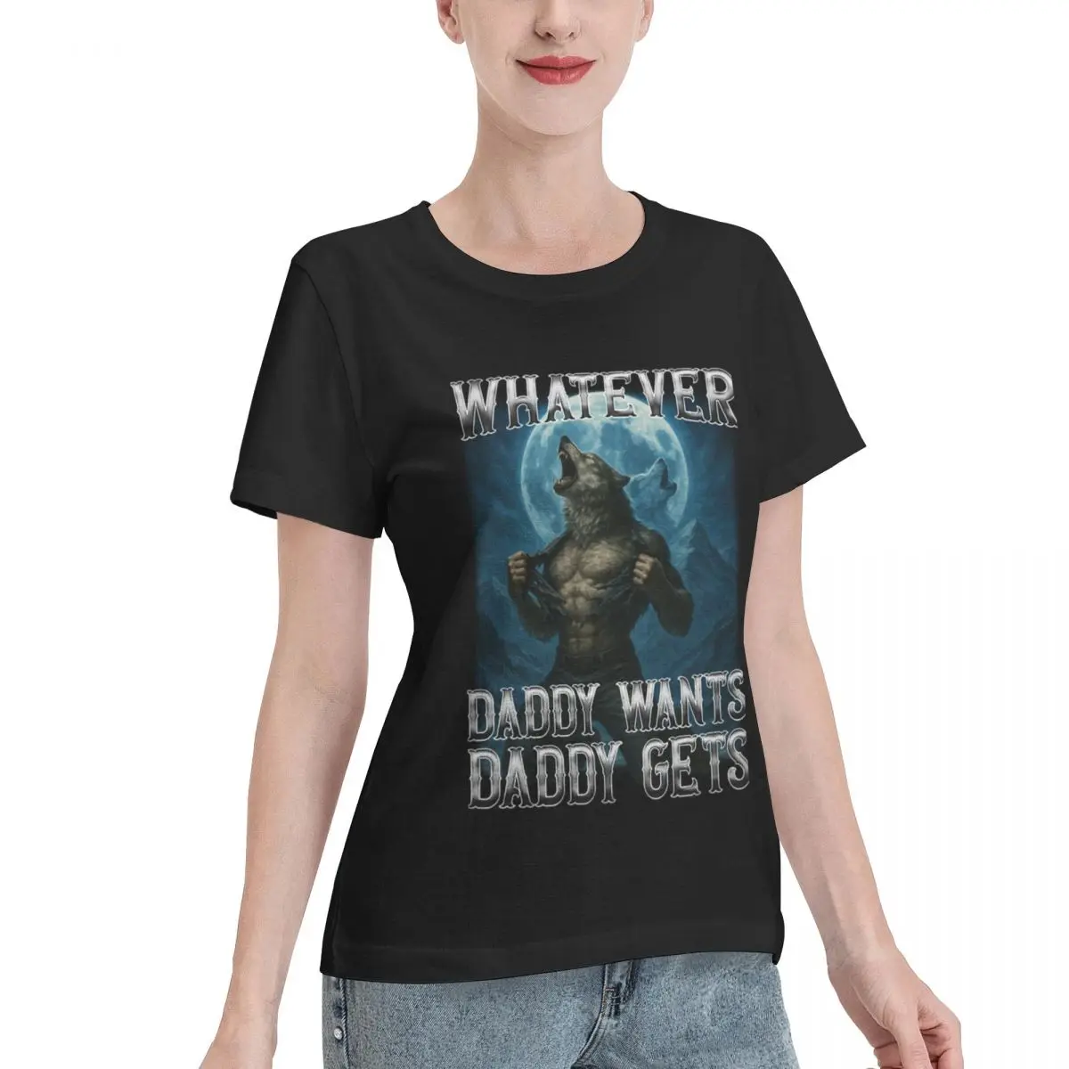 New Arrival Funny Whatever Daddy Wants Daddy Gets Relaxed Women's T-shirt School Wear Versatile Women Tee