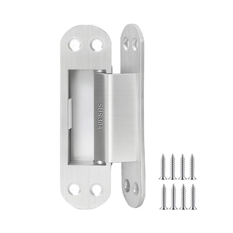 

Steel Invisible Door Hinge 130° Opening Angles Quiet Swing Movement for Household