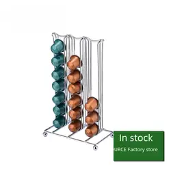 Coffee Capsule Holder Black Plastic Nespresso Capsule Stand 42 Capacity Beverage Accessory Wholesale Price