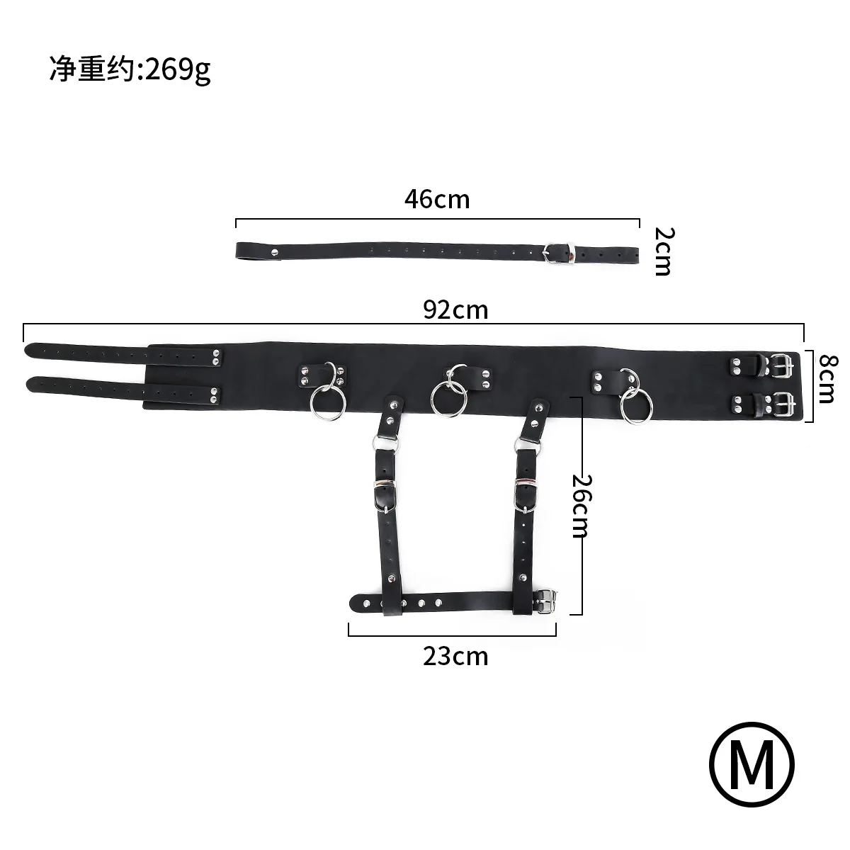 Leather Strap on Bdsm Bondage AV Vibrator Magic Wand Holder Belt Attachment Accessory fits Hitachi view 3