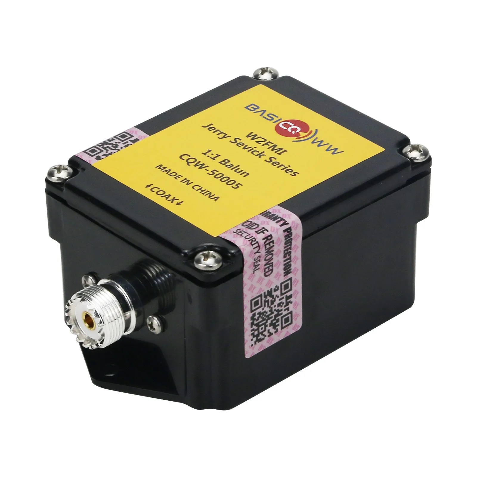 

BASICQWW CQW-50005U QRP Balun 500W 1:1 Balun 1.8-54MHz HF Shortwave Current Antenna Balun