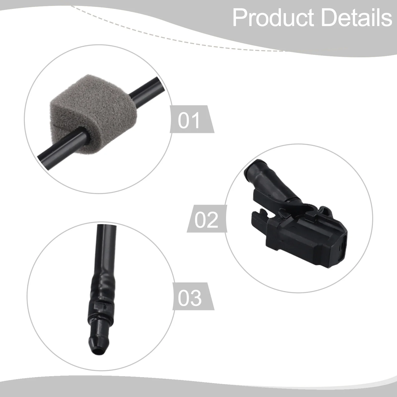 استبدال السيارات كما هو موضح فوهة غسالة الزجاج الأمامي وضع السيارة انحراف القياس اليدوي لا البلاستيك 2017-2021 #2