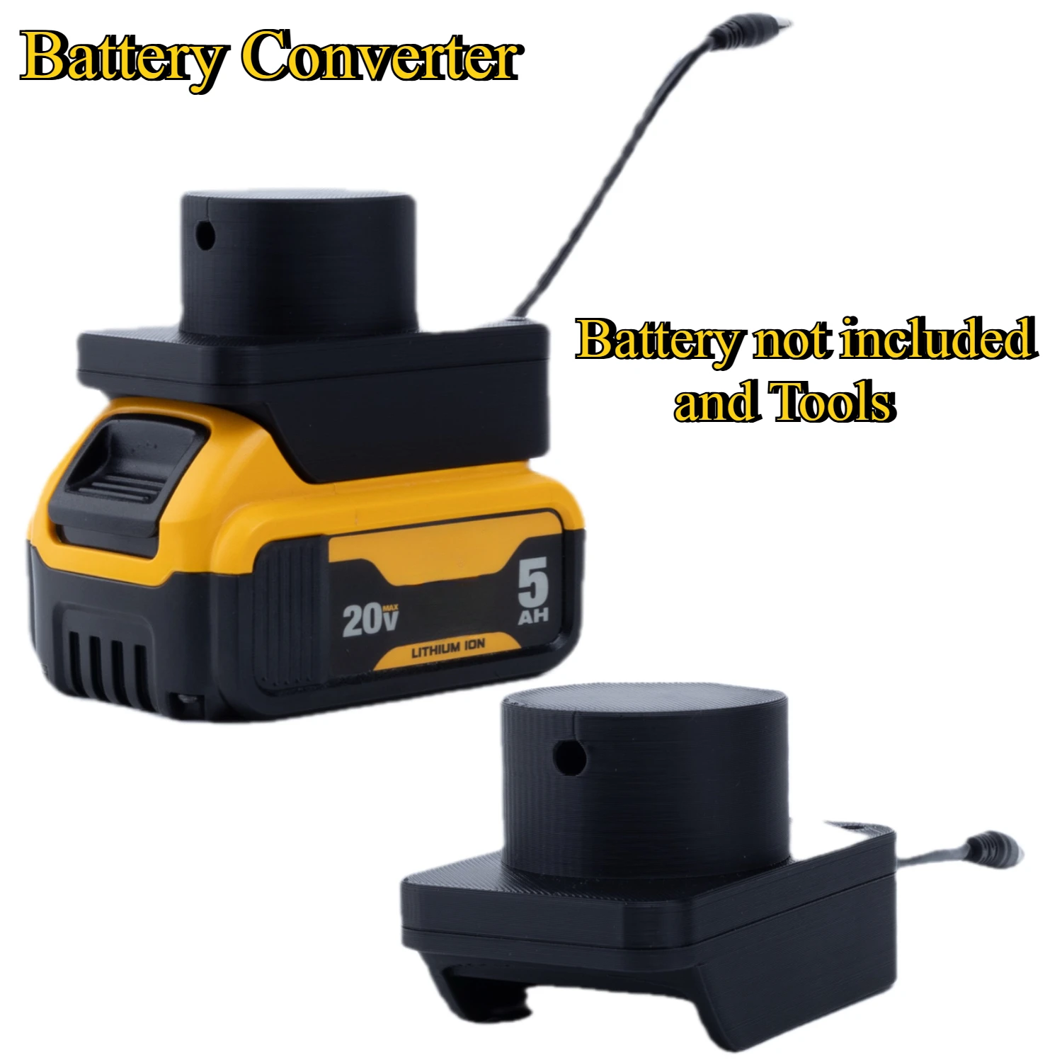 Portable Battery Adapter Starlink Mini DC Cordless Power Cable for Dewalt 20V/60V Lithium Battery DCB200 DCB203 DCB204 DCB205