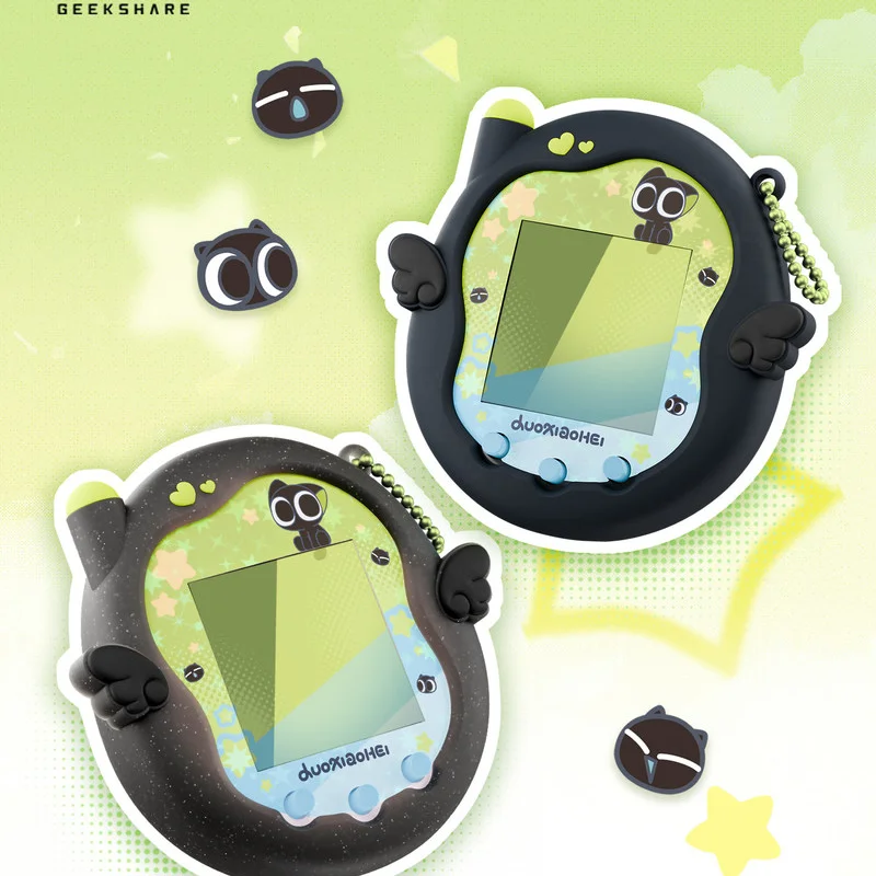 

Силиконовый защитный чехол Tamagotchi Uni, оригинальный, совместный выпуск с Luo Xiaohei, милый противоударный чехол, подарок, мультяшная наклейка