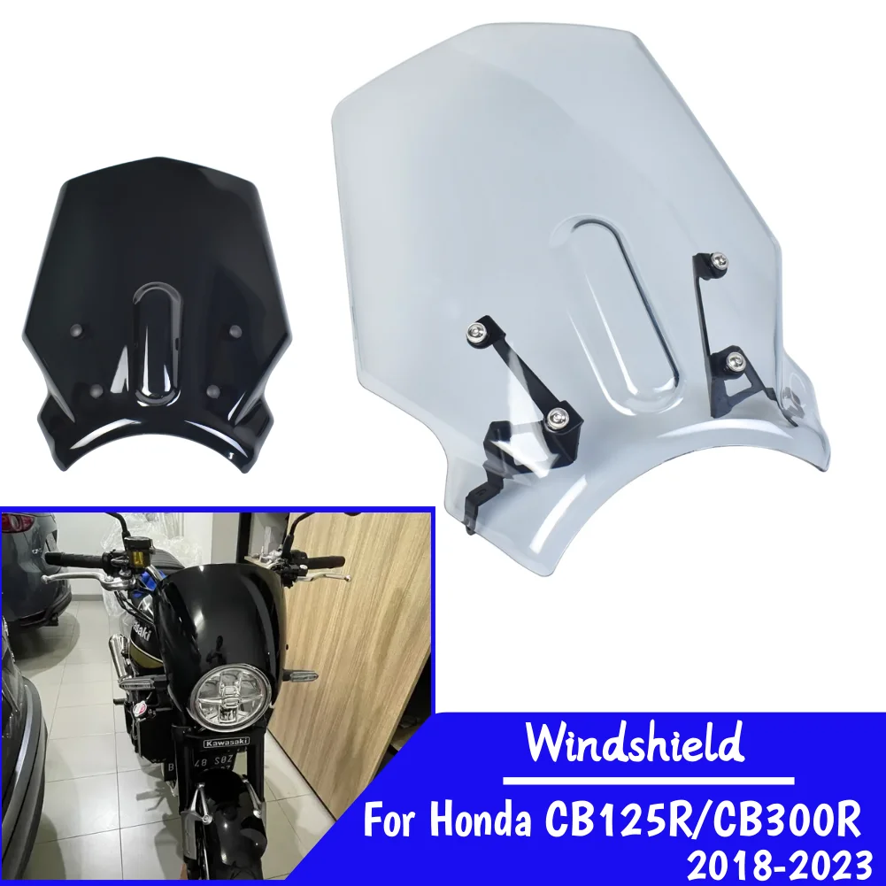 CB300R CB125R Windshield Windscreen For Honda CB 125R 300R 2018-2023 Wind Shield Screen Motorcycle Air Deflectors Accessories